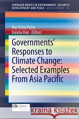 Governments' Responses to Climate Change: Selected Examples from Asia Pacific Azha Putra, Nur 9789814451116 Springer - książka