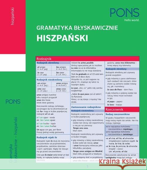Gramatyka błyskawicznie. Hiszpański PONS  9788380633889 LektorKlett - książka