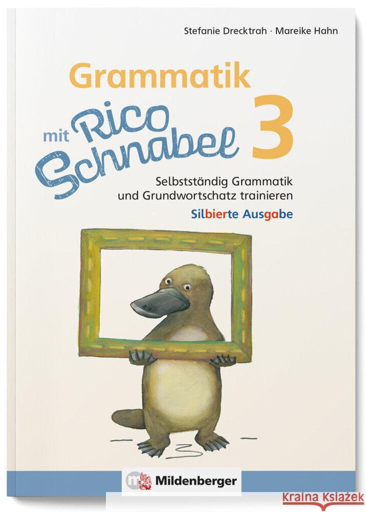 Grammatik mit Rico Schnabel, Klasse 3 - silbierte Ausgabe Drecktrah, Stefanie, Hahn, Mareike 9783619320448 Mildenberger - książka