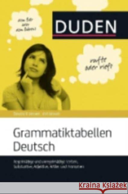 Grammatiktabellen Deutsch : Regelmäßige und unregelmäßige Verben, Substantive, Adjektive, Artikel und Pronomen  9783411042258 Duden Verlag - książka