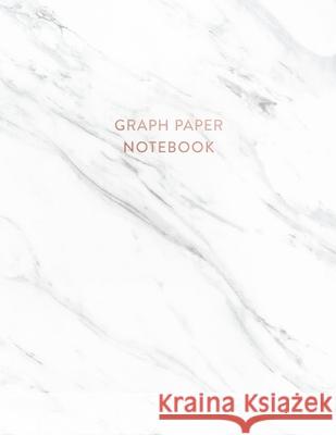 Graph Paper Notebook: Soft White Marble - 8.5 x 11 - 5 x 5 Squares per inch - 100 Quad Ruled Pages - Cute Graph Paper Composition Notebook f Paperlush Press 9781689668033 Independently Published - książka