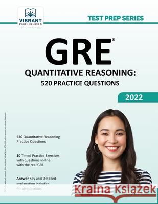 GRE Quantitative Reasoning: 520 Practice Questions Vibrant Publishers 9781636510958 Vibrant Publishers - książka