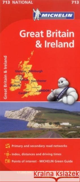 Great Britain & Ireland 2023 - Michelin National Map 713 Michelin 9782067170278 Michelin Editions des Voyages - książka