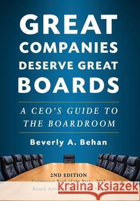 Great Companies Deserve Great Boards Beverly Behan 9781736216156 Beverly Behan - książka