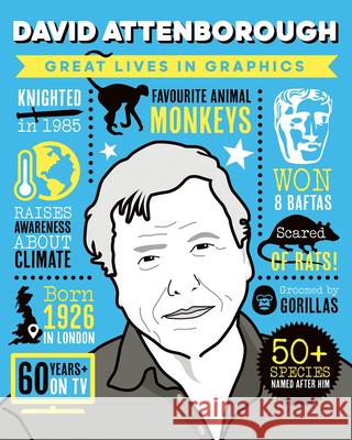 Great Lives in Graphics: David Attenborough  9781787081642 Button Books - książka