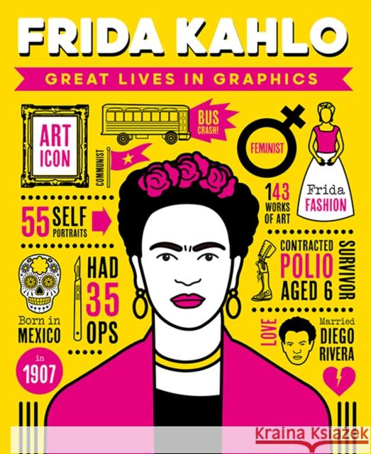 Great Lives in Graphics: Frida Kahlo GMC Editors 9781787081147 Button Books - książka
