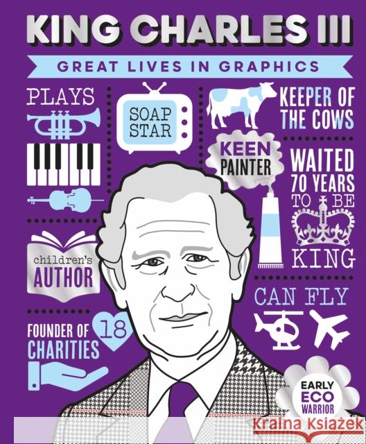 Great Lives in Graphics: King Charles III  9781787081871 Button Books - książka
