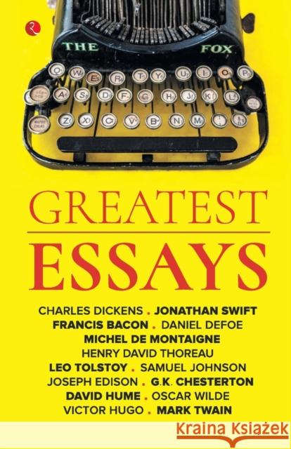 GREATEST ESSAYS RUPA RUPA 9789389967913 Rupa - książka