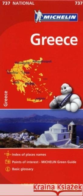 Greece - Michelin National Map 737: Map Michelin 9782067172012 Michelin Travel Publications - książka