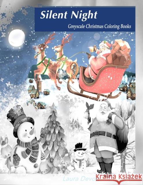 Greyscale Christmas Coloring Books Laura Devon 9784215383615 Colette Art Therapy - książka
