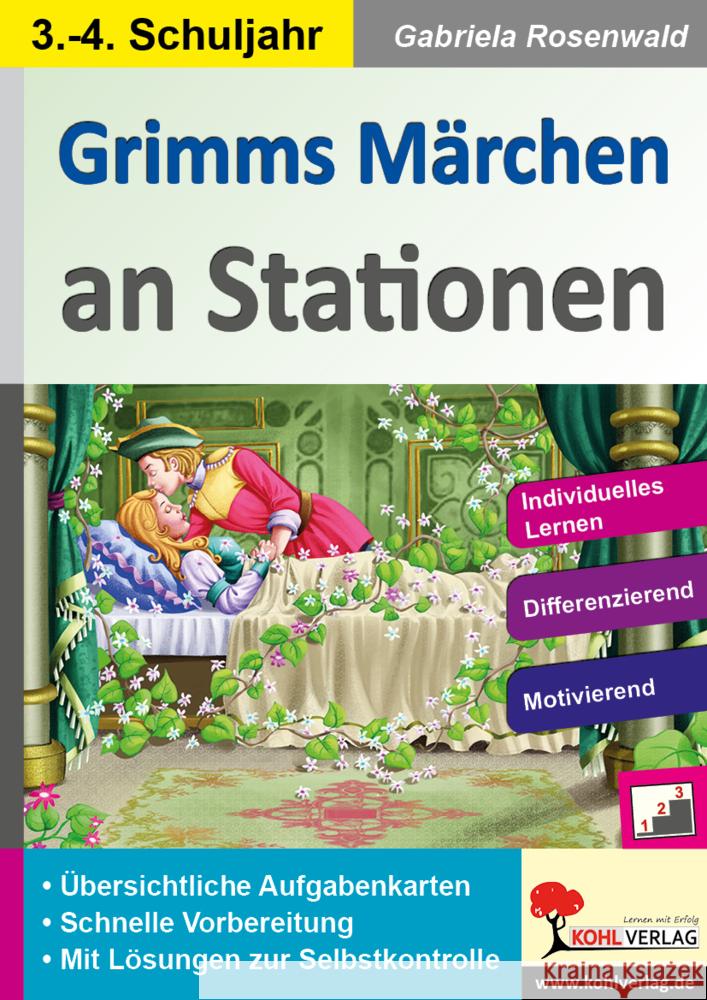 Grimms Märchen an Stationen / Klasse 3-4 Rosenwald, Gabriela 9783966241328 KOHL VERLAG Der Verlag mit dem Baum - książka