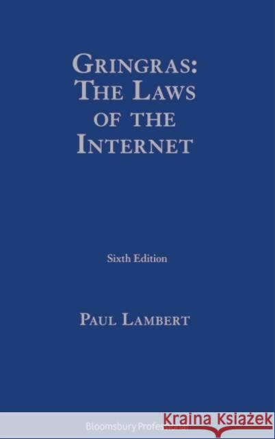 Gringras: The Laws of the Internet Paul Lambert 9781526517845 Tottel Publishing - książka
