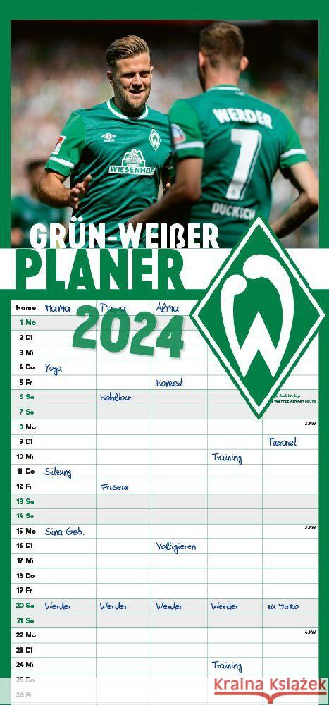 grün-weißer Planer 2024 Carl Schünemann Verlag 4260344861033 Schünemann - książka