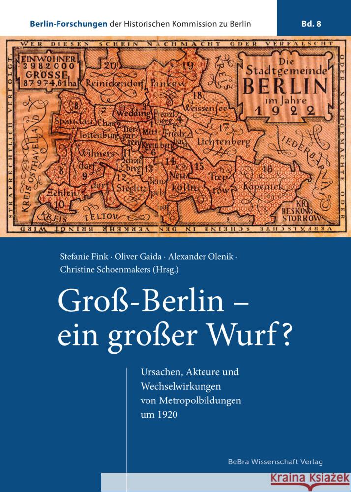 Groß-Berlin - ein großer Wurf?  9783954103188 be.bra verlag - książka