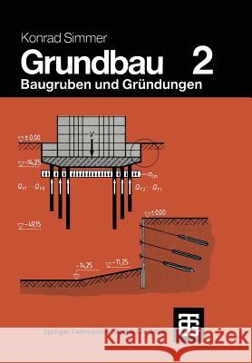 Grundbau: Teil 2 Baugruben Und Gründungen Simmer, Konrad 9783322940759 Vieweg+teubner Verlag - książka