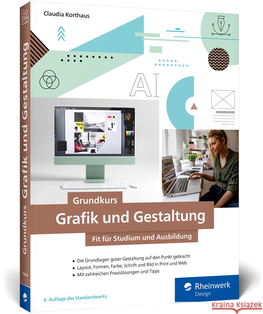 Grundkurs Grafik und Gestaltung Korthaus, Claudia 9783367108442 Rheinwerk Design - książka