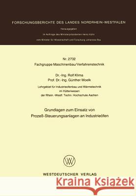 Grundlagen Zum Einsatz Von Prozeß-Steuerungsanlagen an Industrieöfen Klima, Rolf 9783531027326 Vs Verlag Fur Sozialwissenschaften - książka