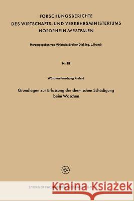 Grundlagen Zur Erfassung Der Chemischen Schädigung Beim Waschen Brandt, Leo 9783663128229 Springer - książka