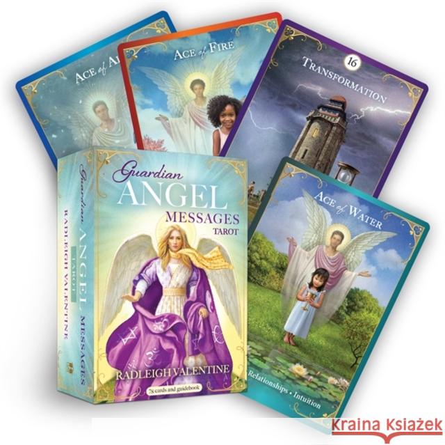 Guardian Angel Messages Tarot: A 78-Card Deck and Guidebook Radleigh Valentine 9781401960094 Hay House - książka