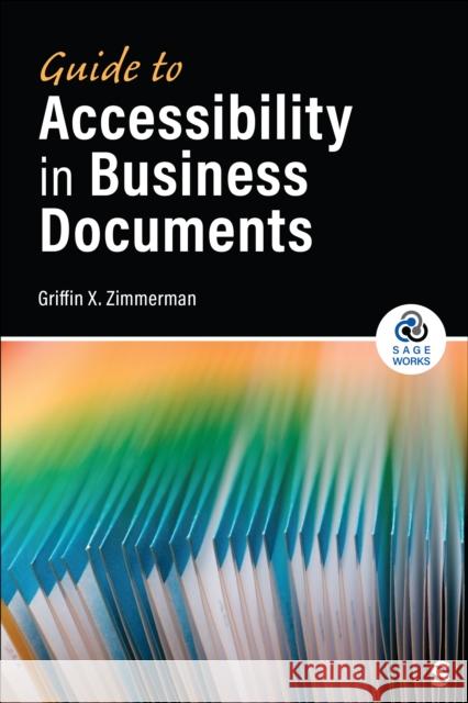 Guide to Accessibility in Business Documents Griffin X. Zimmerman 9781071973301 Sage Publications Inc Ebooks - książka