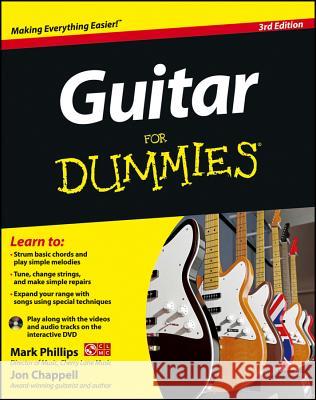 Guitar for Dummies, with DVD Mark Phillips 9781118115541  - książka
