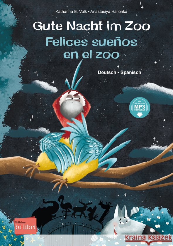 Gute Nacht im Zoo (Deutsch-Spanisch) Volk, Katharina E. 9783695003495 Bilibri - książka