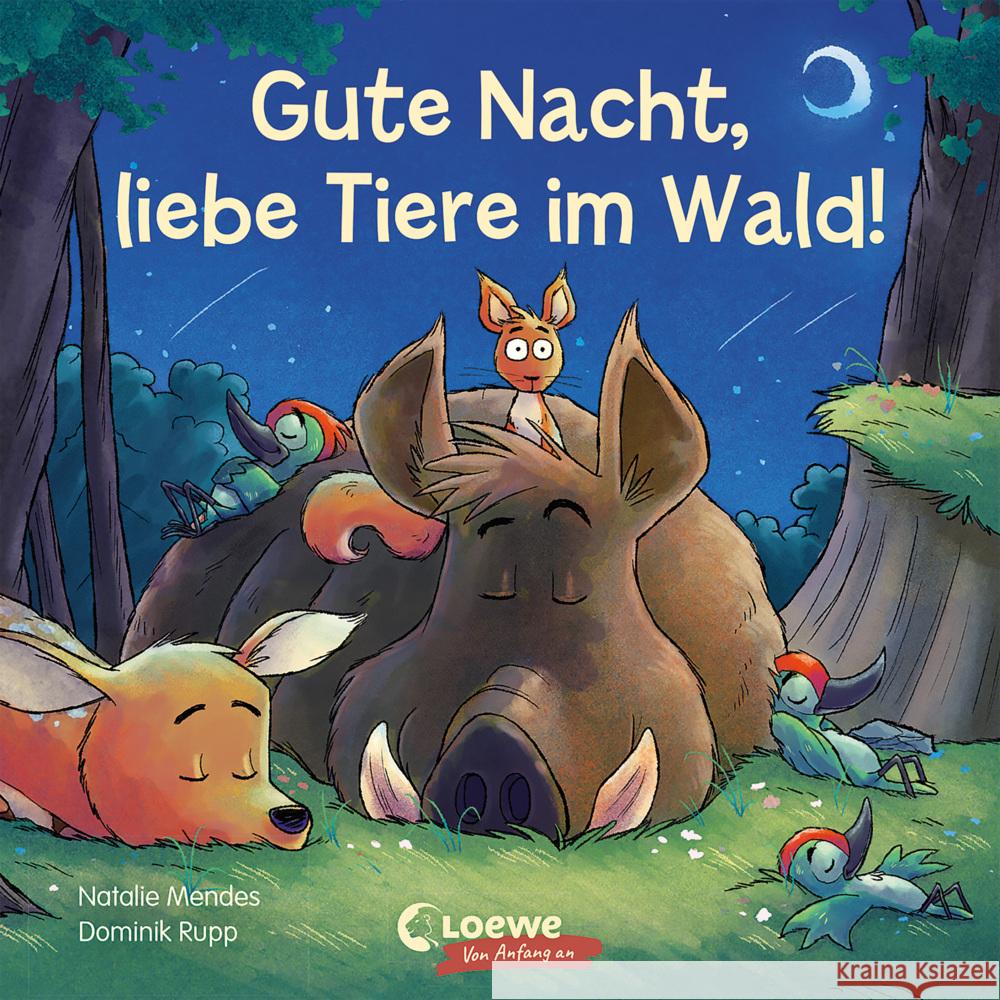 Gute Nacht, liebe Tiere im Wald! Mendes, Natalie 9783743212060 Loewe - książka