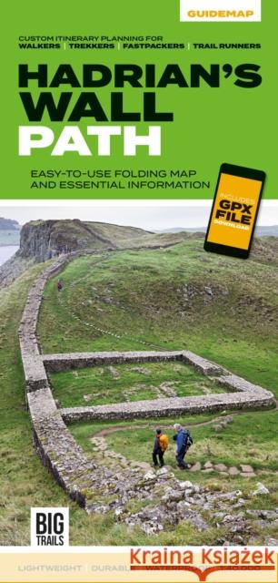 Hadrian's Wall Path: Easy-to-use folding map and essential information, with custom itinerary planning for walkers, trekkers, fastpackers and trail runners  9781839810312 Vertebrate Publishing Ltd - książka