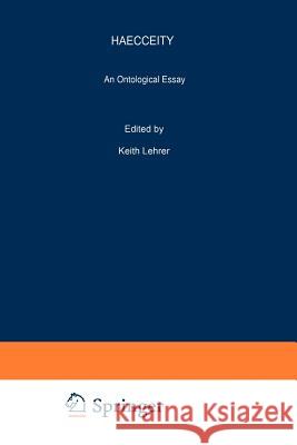 Haecceity: An Ontological Essay Rosenkrantz, G. S. 9789048143115 Not Avail - książka