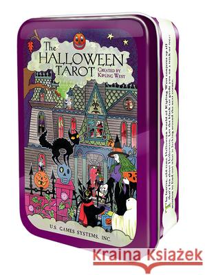 Halloween Tarot Tin [With Instruction Booklet] West, Kipling 9781572816213 U.S. Games Systems, Inc - książka