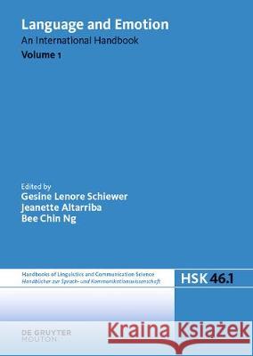 Handbücher zur Sprach- und Kommunikationswissenschaft / Handbooks of Linguistics and Communication Science [HSK] Language and Emotion No Contributor 9783110347487 Walter de Gruyter - książka