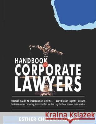 Handbook for Corporate Lawyers Esther Chidera Agbom 9789787831991 National Library of Nigeria - książka