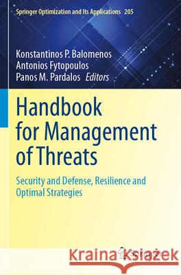 Handbook for Management of Threats  9783031395444 Springer International Publishing - książka