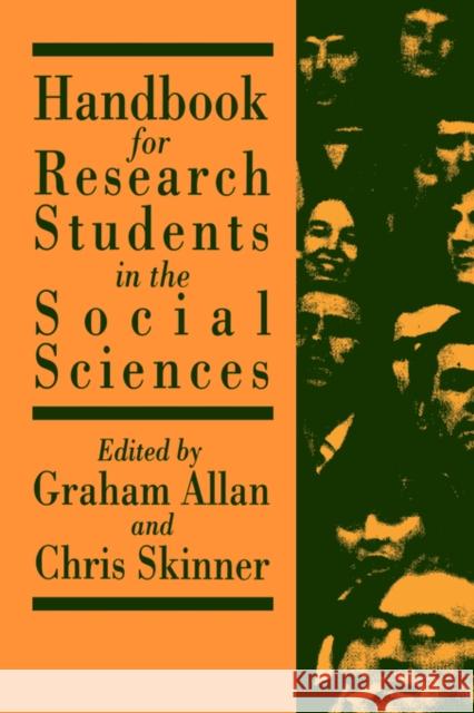 Handbook for Research Students in the Social Sciences Graham A. Allan 9781850009368  - książka