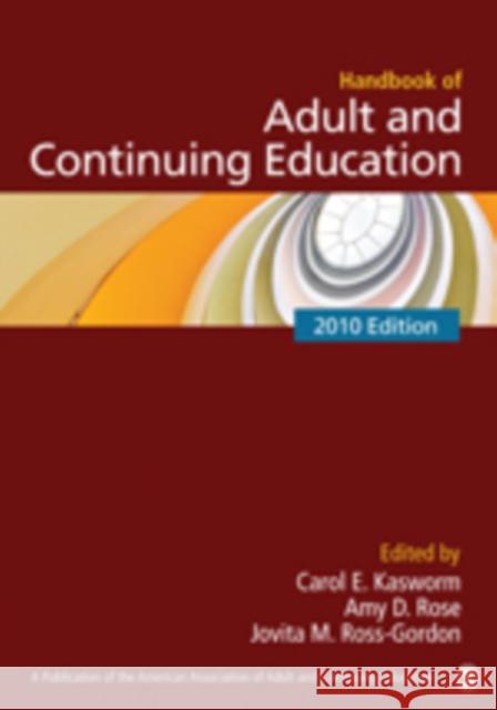 Handbook of Adult and Continuing Education Carol Kasworm 9781412960502  - książka