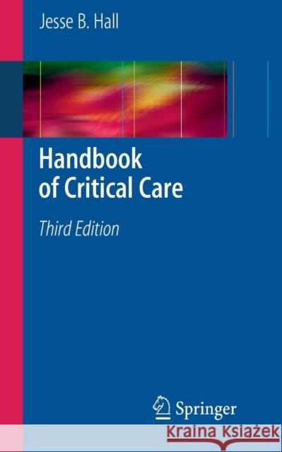 Handbook of Critical Care Jesse B. Hall 9781848827233 Springer - książka