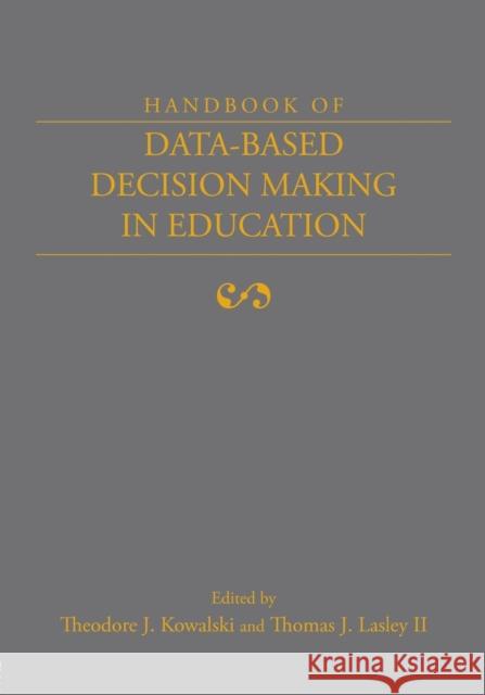Handbook of Data-Based Decision Making in Education Kowalski Theodo 9780415965040 Routledge - książka
