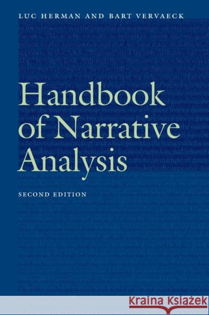 Handbook of Narrative Analysis Luc Herman Bart Vervaeck 9781496217141 University of Nebraska Press - książka