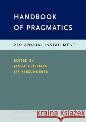 Handbook of Pragmatics  9789027208026 John Benjamins Publishing Co - książka