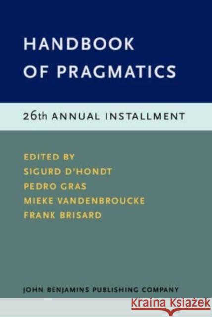 Handbook of Pragmatics  9789027214393 John Benjamins Publishing Co - książka