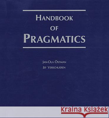 Handbook of Pragmatics: 2008 Installment  9789027232571 John Benjamins Publishing Co - książka