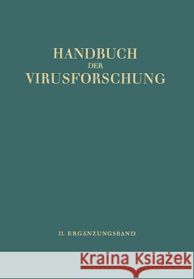 Handbuch Der Virusforschung: II. Ergänzungsband Doerr, Robert 9783709156902 Springer - książka
