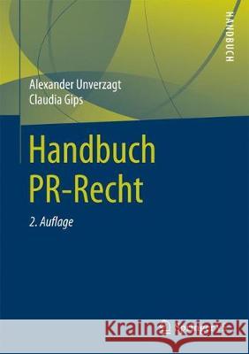 Handbuch Pr-Recht Unverzagt, Alexander 9783658178994 Springer vs - książka