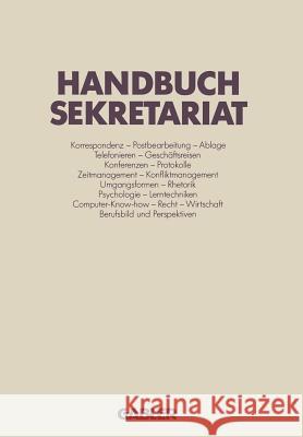 Handbuch Sekretariat Na Na 9783409199278 Gabler Verlag - książka