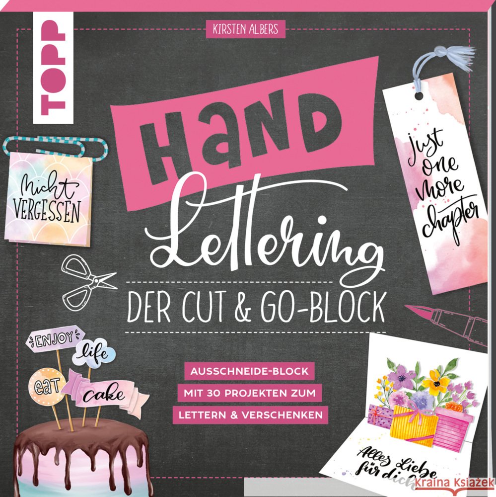 Handlettering. Der Cut & Go-Block Albers, Kirsten 9783772447389 Frech - książka