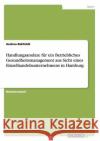 Handlungsansätze für ein Betriebliches Gesundheitsmanagement aus Sicht eines Einzelhandelsunternehmens in Hamburg Andrea Rehfeldt   9783656655657 Grin Verlag Gmbh