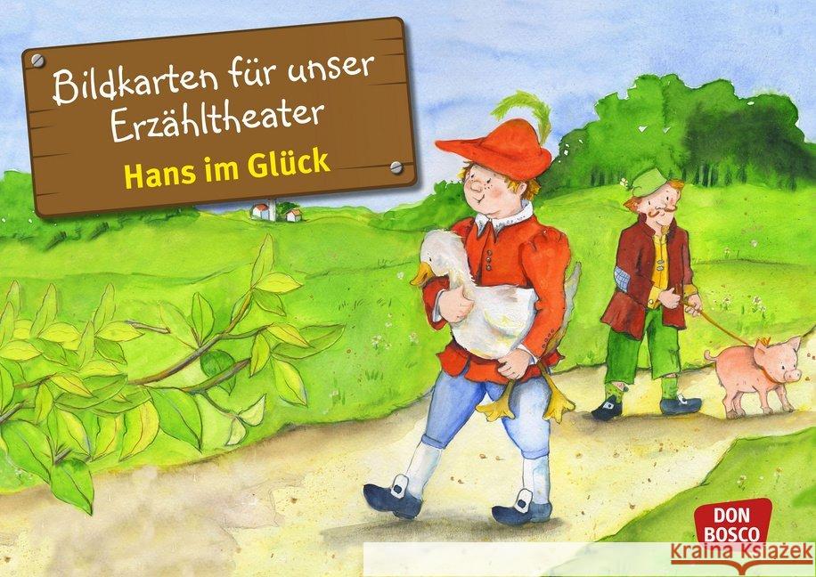 Hans im Glück, Kamishibai Bildkartenset : Entdecken. Erzählen. Begreifen. Grimm, Jacob, Grimm, Wilhelm 4260179511448 Don Bosco Medien - książka