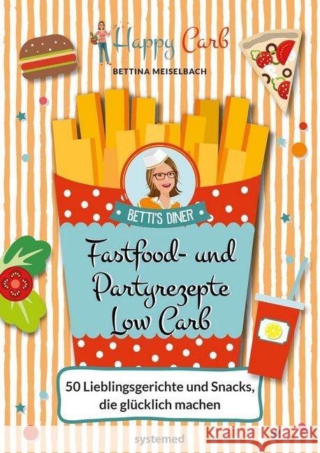 Happy Carb: Fastfood- und Partyrezepte Low Carb : 50 Lieblingsgerichte und Snacks, die glücklich machen Meiselbach, Bettina 9783742308900 Riva - książka