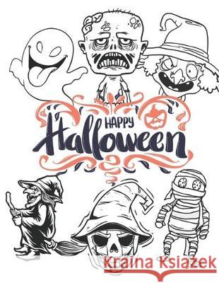 Happy Halloween: coloring book for kid Rainbows Books 9781693110863 Independently Published - książka