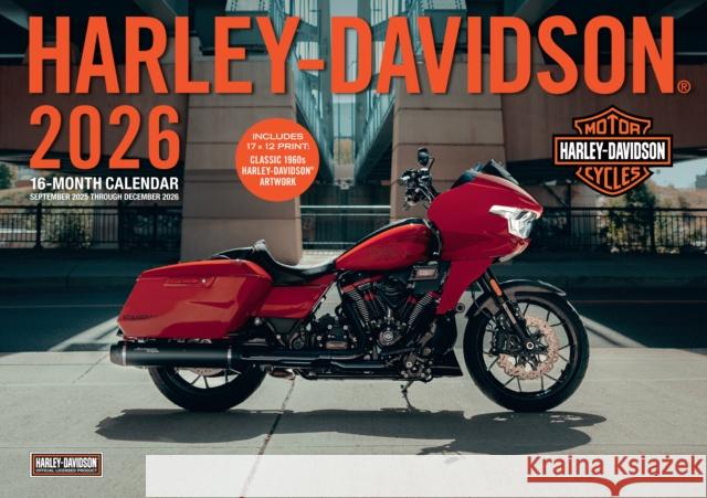 Harley-Davidson 2026 17x12: 16-Month Calendar--September 2025 through December 2026 Editors of Motorbooks 9780760397121 Motorbooks International - książka